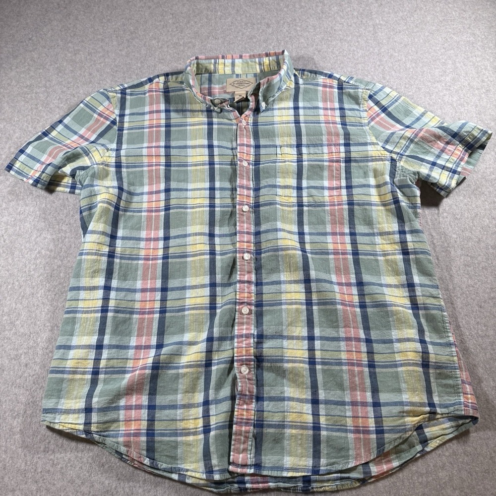 St John's Men's Shirt Short Sleeve Button Down Lightweight XXL 100% Cotton